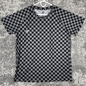 Umbro Short Sleeve‎ T Shirt Mens Medium Black Gray Checkered Activewear